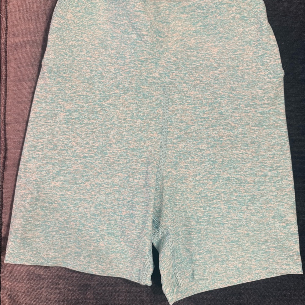 Year of Ours Teal Patterned Shorts